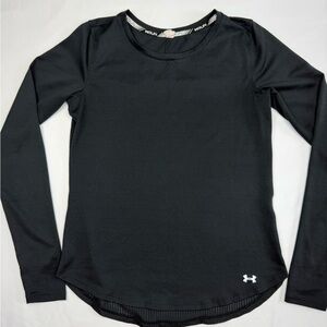 Under Armour HeatGear Run Long Sleeve Shirt Women’s Small Black Breathable
